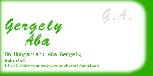 gergely aba business card